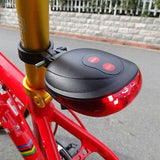Lazerli Bisiklet Arka Işığı (5LED+2Lazer)